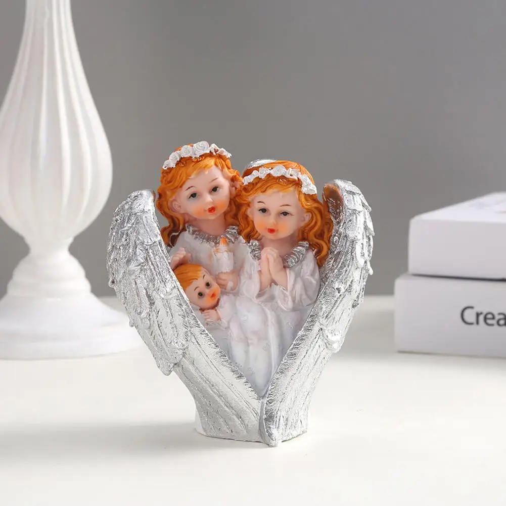 Angel Ornament Creative Posture Luxury North Europe Family Prayer Resin Statue Home Supplies