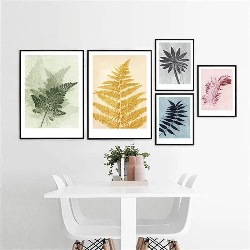 Leaf Plant Wall Art Prints Nordic Canvas Painting Botanical Picture Poster Home Decor
