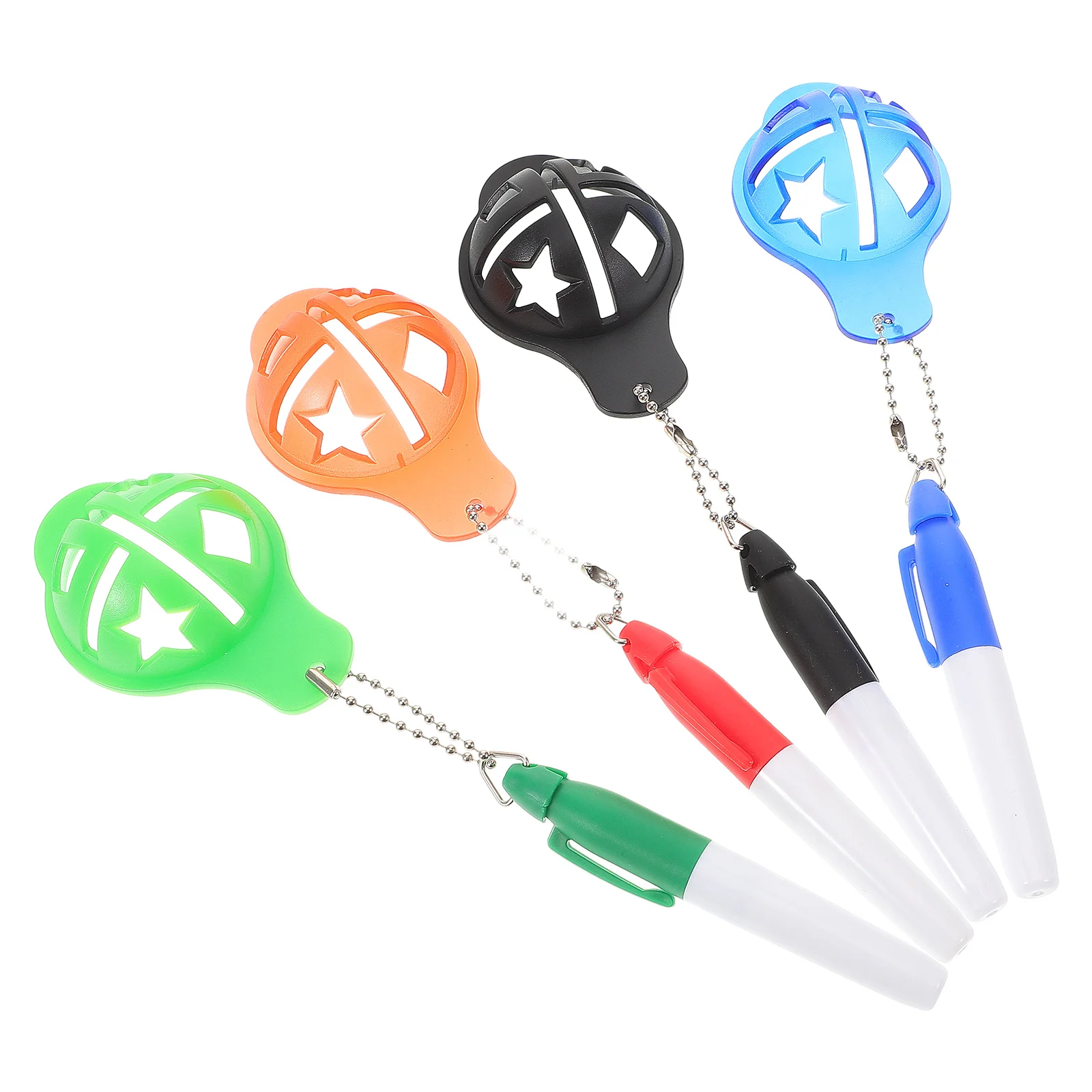 4 Pcs Golf Marker Funny Balls Pens Line Drawing Device Stencil Alignment Tool Abs Liner Marking Template