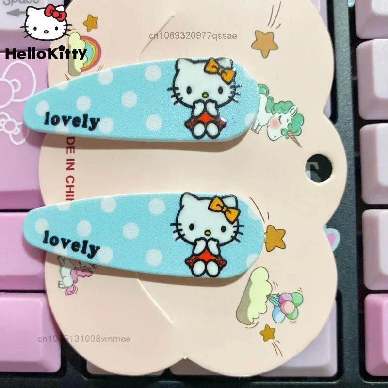 

Заколки Hello Kitty Sanrio Melody Cinnamoroll Y2k Purin Kawaii с героями мультфильмов, новая модная заколка для волос для девочек, женские головные уборы, банты для волос