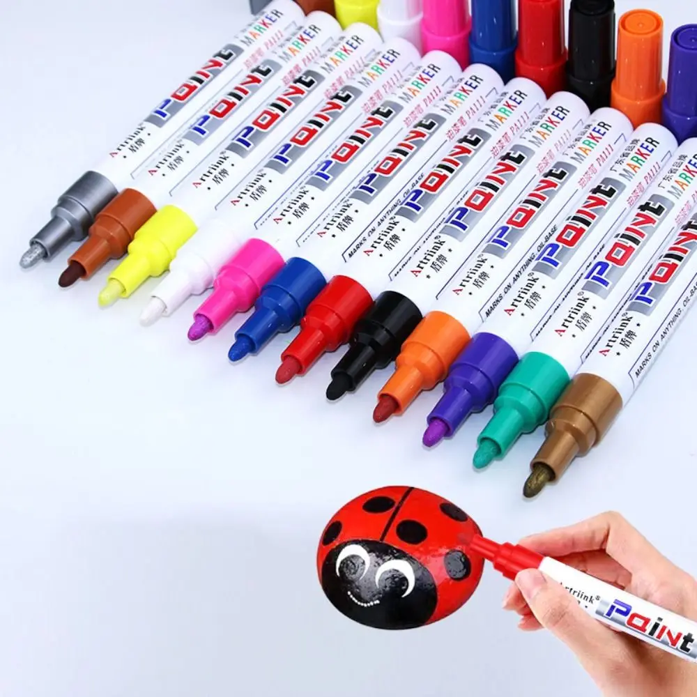 Colorful Large Capacity Paint Pen Waterproof Mildew Resistant Sewing Pen Long Lasting Non-fading Oil Based Pen Rock Wood