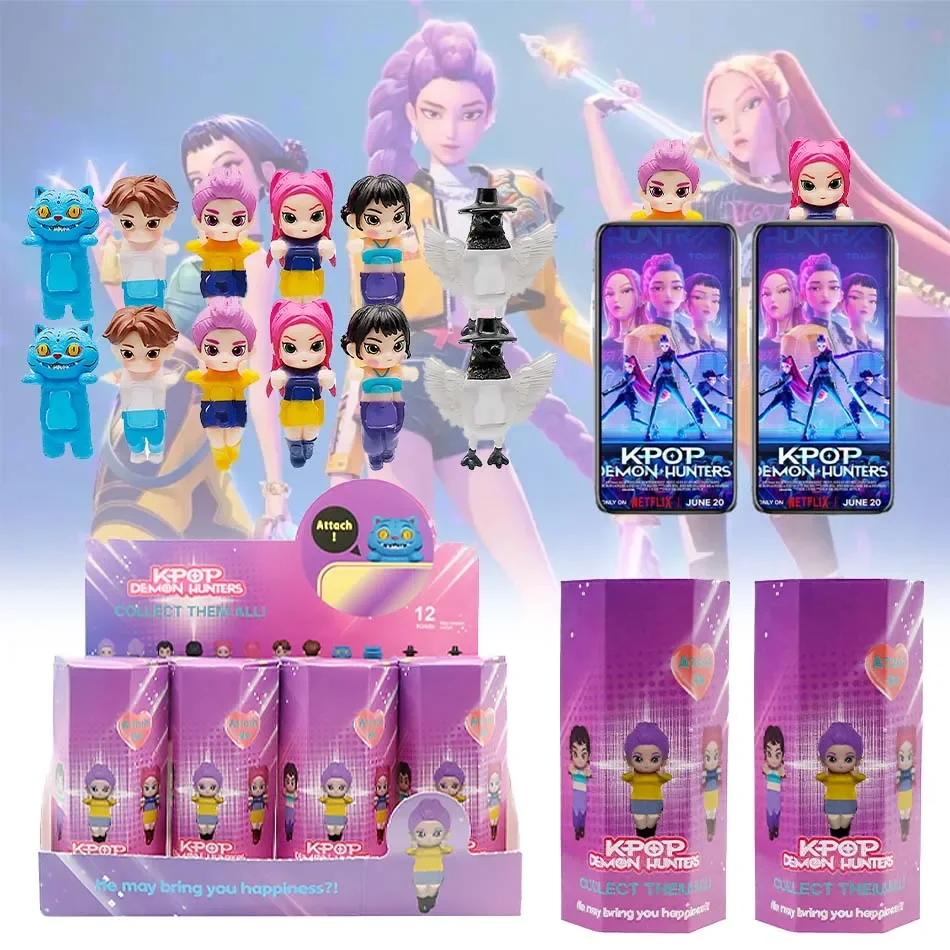 

@@ Новые милые охотники на демонов kpop слепая коробка мини-украшение персонажей аниме материал ПВХ детские подарки на день рождения рождественские подарки