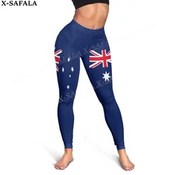 Australia Coat Of Arms Love Country Leggings 3D Print Women Yoga Girl Stretch GYM Slim High Waist Legging Summer Sports-1