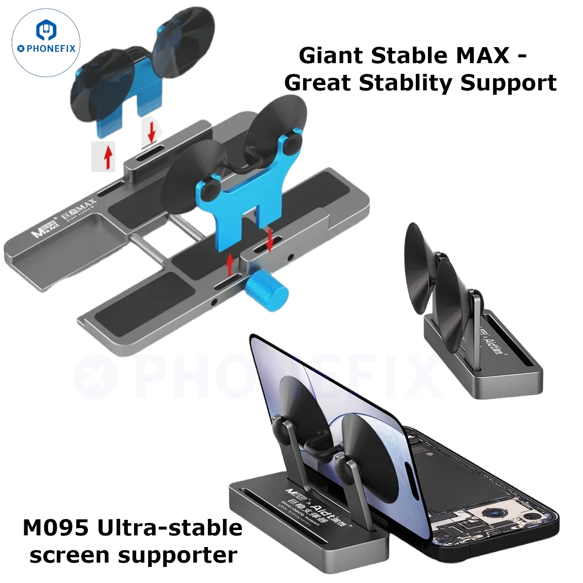 

MaAnt Giant Stability MAX Support Holder for Mobile Phone Repair Strong Sucker Fixed Battery LCD Disassembly Maintenance Tool