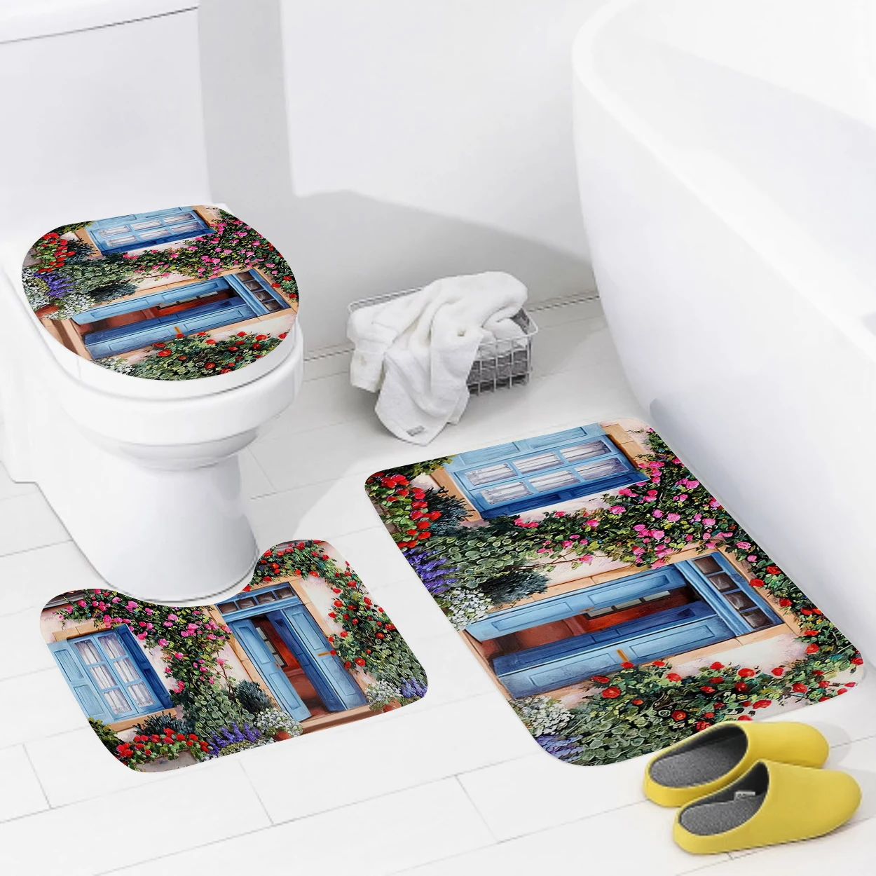 Home bathroom floor mats Bath Foot mat Animal oil paint style modern bathroom accessorie rug Toilet mat Bathtub anti-slip carpet