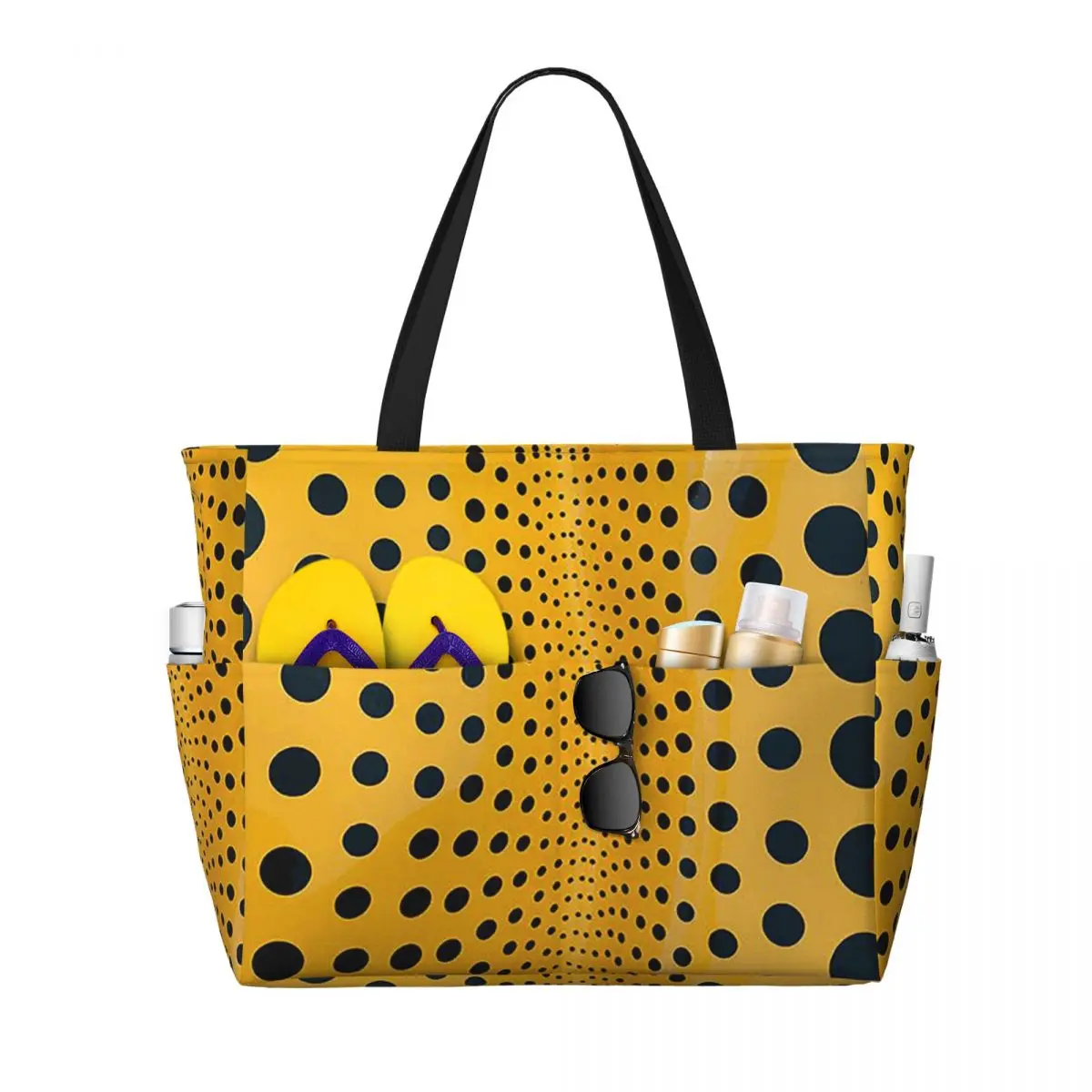 

Yayoi Kusama Abstract Painting Beach Tote Bag Sport Gym Yoga Duffle Large Tote Bag Women Travel Bag Fitness bag