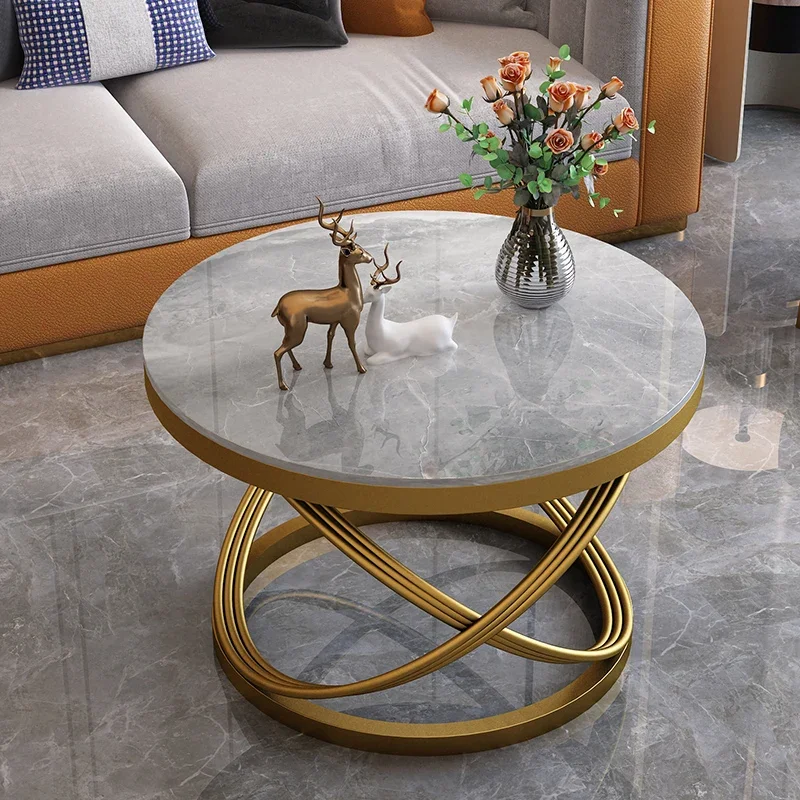 

Modern Design Coffee Tables Living Room Marble Round Coffee Tables Book Minimalist Tavolino Da Salotto Decoration Accessories