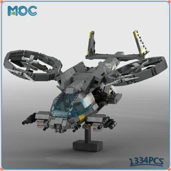 MOC Building Blocks Helicopter SA-9 Kestrel Gunship Plane Fighter Morden Warplane Sets DIY Assemble Bricks Toys Gifts 1334PCS