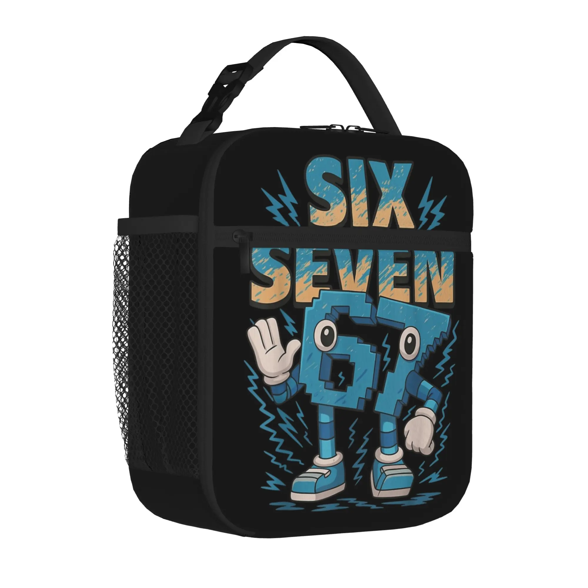 Funny Meme 67 Six Seven Thermal Insulated Lunch Bags for Office  Portable Bento Box Thermal Cooler Lunch Boxes