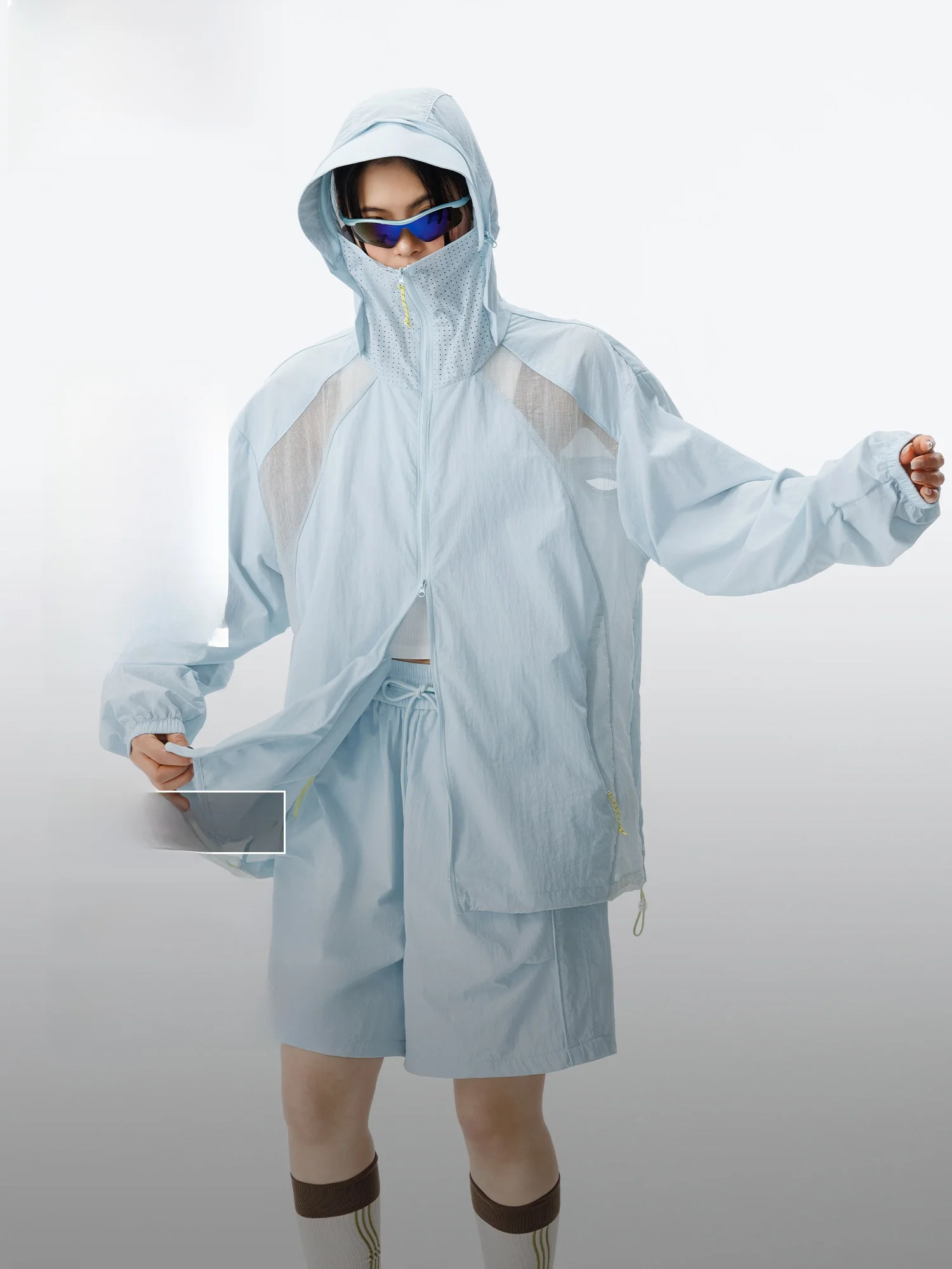 tucano-summer-2026-ice-silk-thin-sun-protection-suit-loose-casual-women's-two-piece-set-breathable-lightweight-long-sleeve