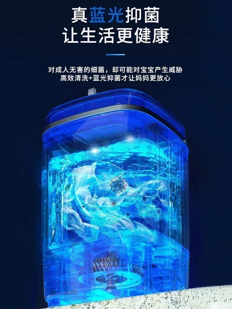 Nova pequena mini máquina de lavar doméstica semiautomática de barril de tubo único com função de lavagem integrada.