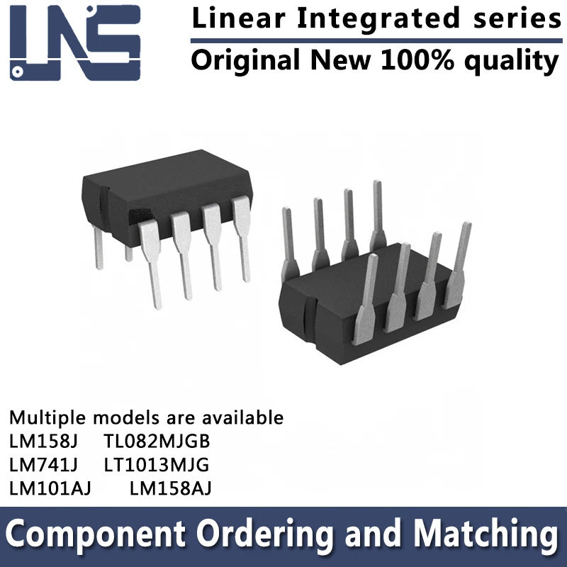 

1PCS LM158J LM741J LM101AJ LM158AJ LT1013MJG TL082MJGB CDIP-8 7.62mm Linear amplifier