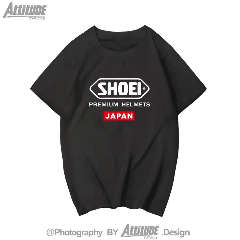دراجة نارية يابانية، قاطرة، سيارة سباق، خوذة سيارة رياضية SHOEI من القطن الخالص برقبة دائرية وأكمام قصيرة