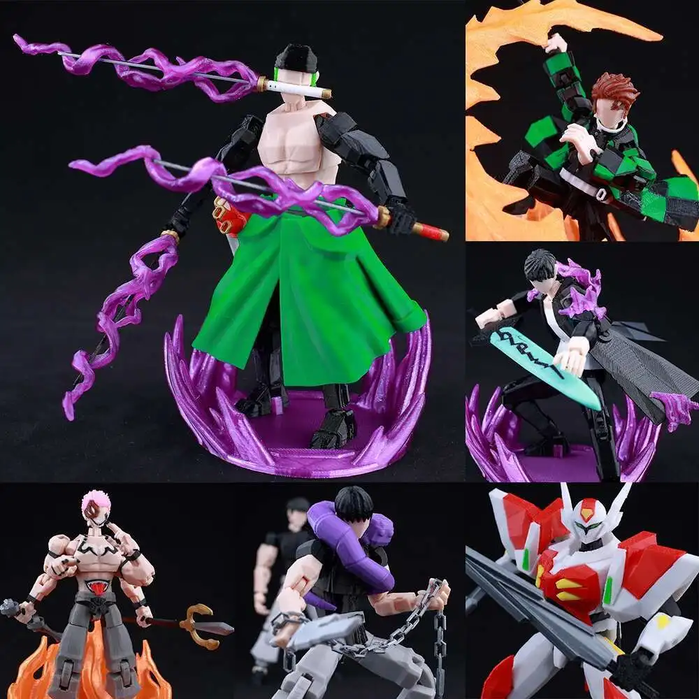 9L3D Lucky 13 Dummy 13 OPCG Pirate Hunter Greenblade Action Figure 3D Stampato Modello Anime Multi-Giunto Poseable Giocattolo Da Collezione
