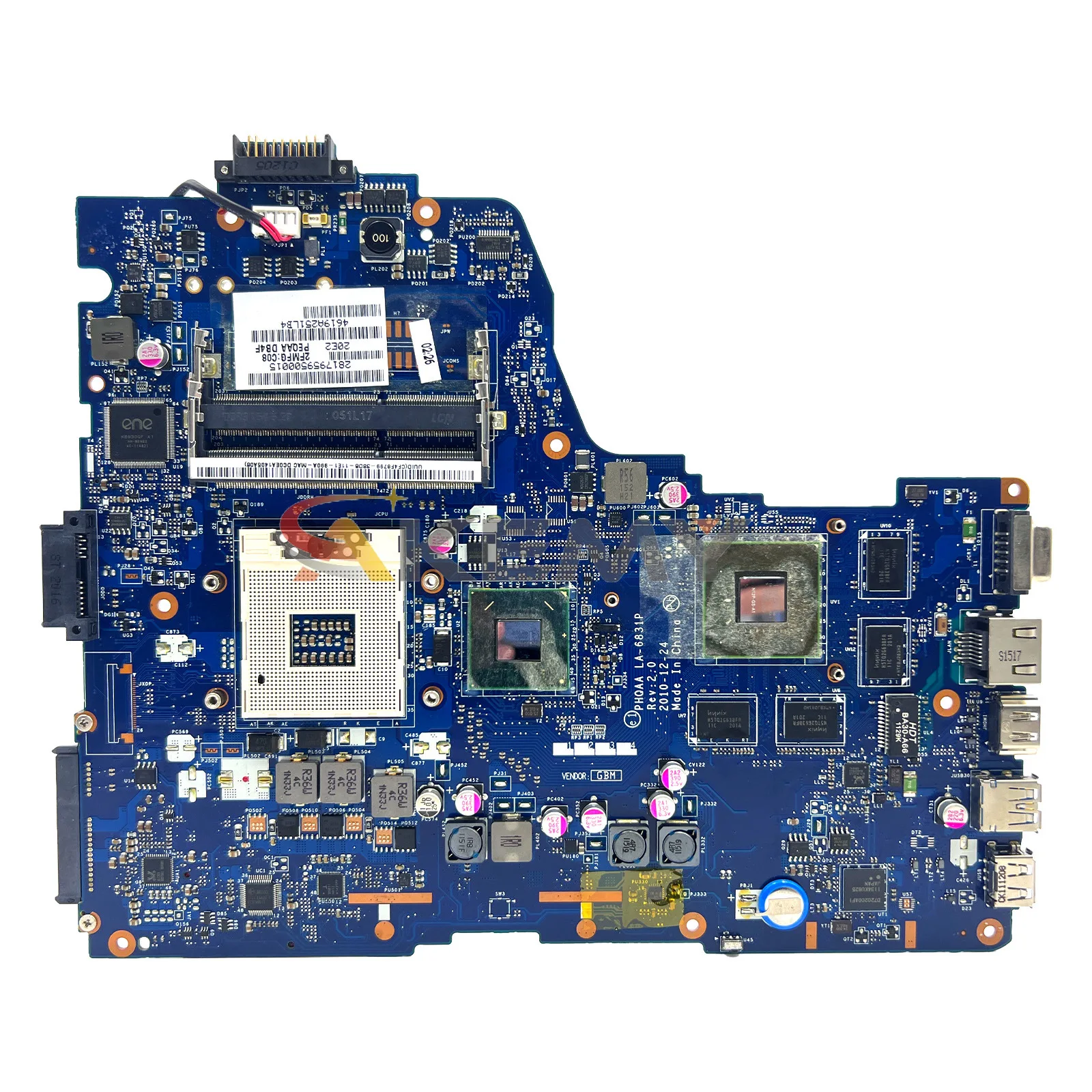 LA-6831P Mainboard For Toshiba Satellite P750 P755 Laptop Motherboard GT540M HM65 DDR3 K000121880 PHQAA fully tested