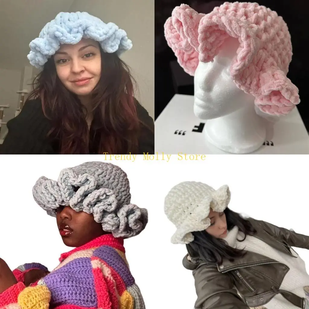 n5kb-かぎ針編みの帽子-ウエスタン手織りヴィンテージ帽子-ニットかぎ針編みバケットハット