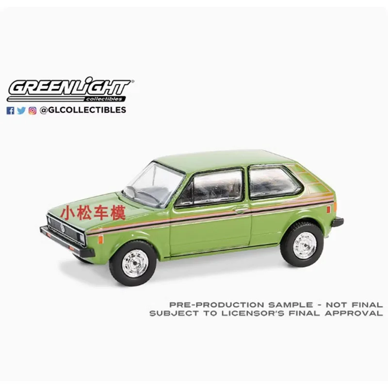 GreenLight 1:64 مقياس 1979 VW أرنب سبائك خضراء مقلد نموذج سيارة كلاسيكي الكبار هدية تذكارية عرض ثابت