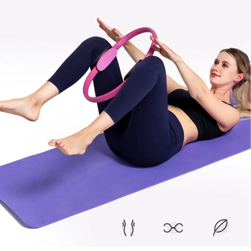 Yoga Fitness Ring Circle Pilates Women Girl Exercise Home Resistance Elasticity Yoga Ring Circle Gym Workout Pilates Accessories