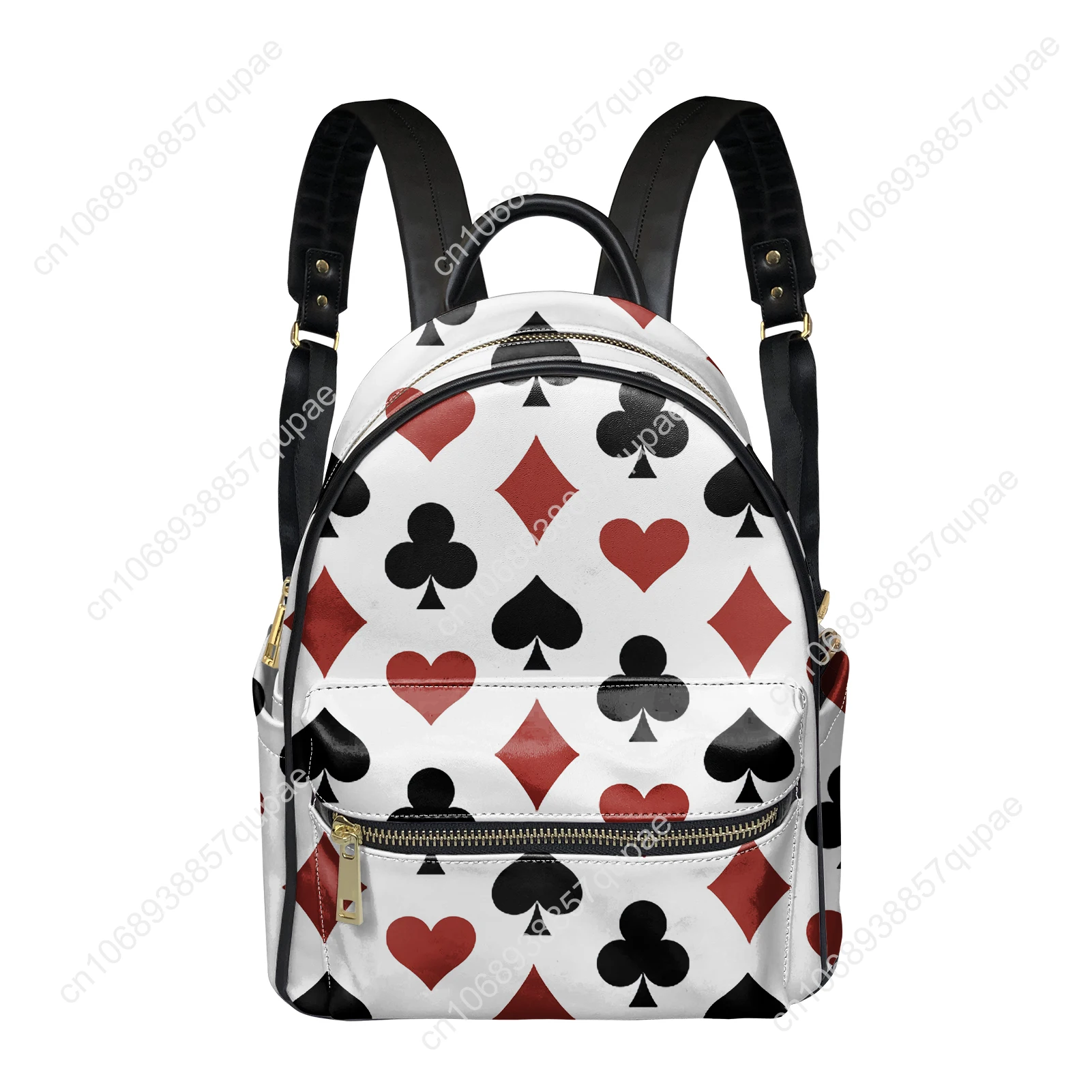Playing Card Poker 3D Printed Pattern Backpack Womens Mens Double Shoulder Bag Business Travel Bookbag Rucksack Gift Daypack