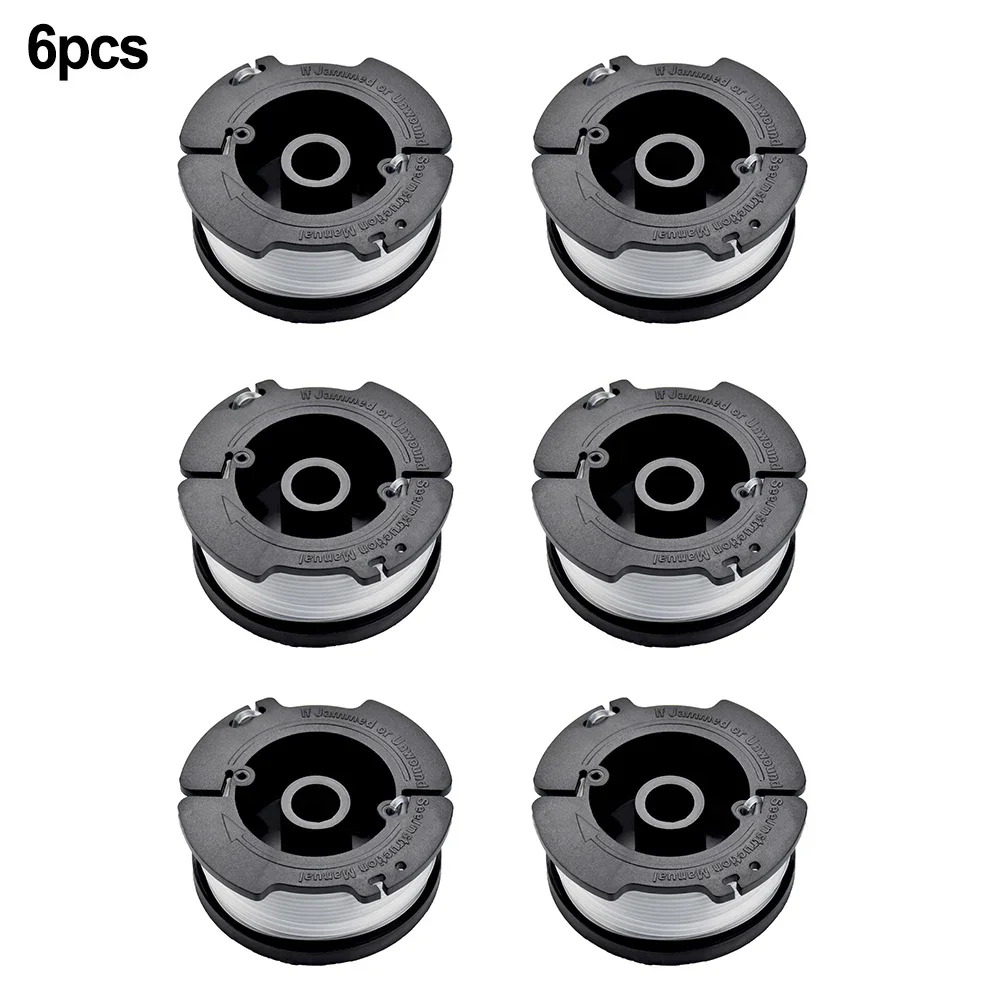 6-Pack Spool Line For Black&Decker String Trimmer AF-100-3ZP GH400 30ft Grass Trimmer Lawn Mower Replacement Accessories