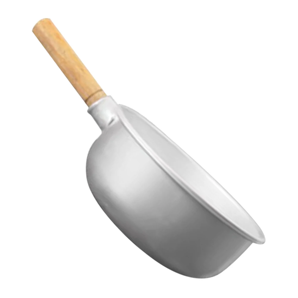 

Aluminum Water Ladle Thickened Kitchen Bath Scoop Wooden Handle Spoon Plants Watering Bathrooms Camping Tools