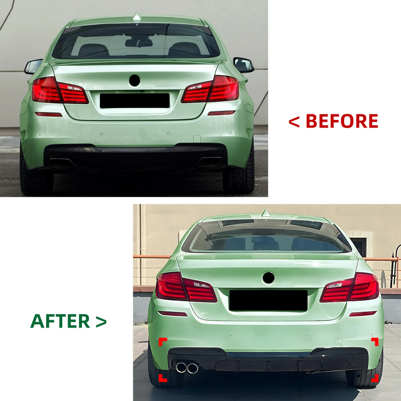 Rear Bumper Diffuser Lip Spoiler Boot Lower Splitter Cover For BMW 5 Series F10 F11 M Sport 2011 2012 2013 2014 2015 2016 2017