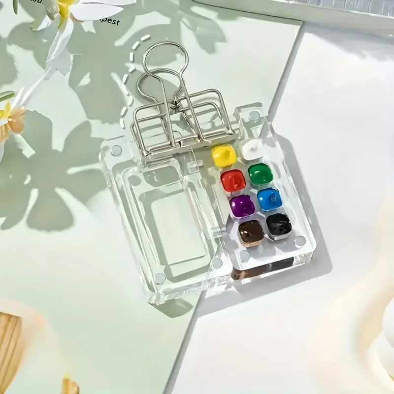 

Мини-акварельные акриловые краски, акриловая коробка, портативный справочник, эскизы, дорожная живопись, палитра для рисования, маленькая доска для рисования