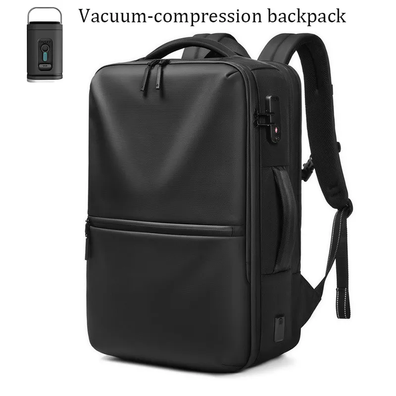 

Расширяемый рюкзак с вакуумной компрессией, USB-порт для зарядки, водонепроницаемая деловая сумка из ткани Оксфорд для мужчин, mochila escolar