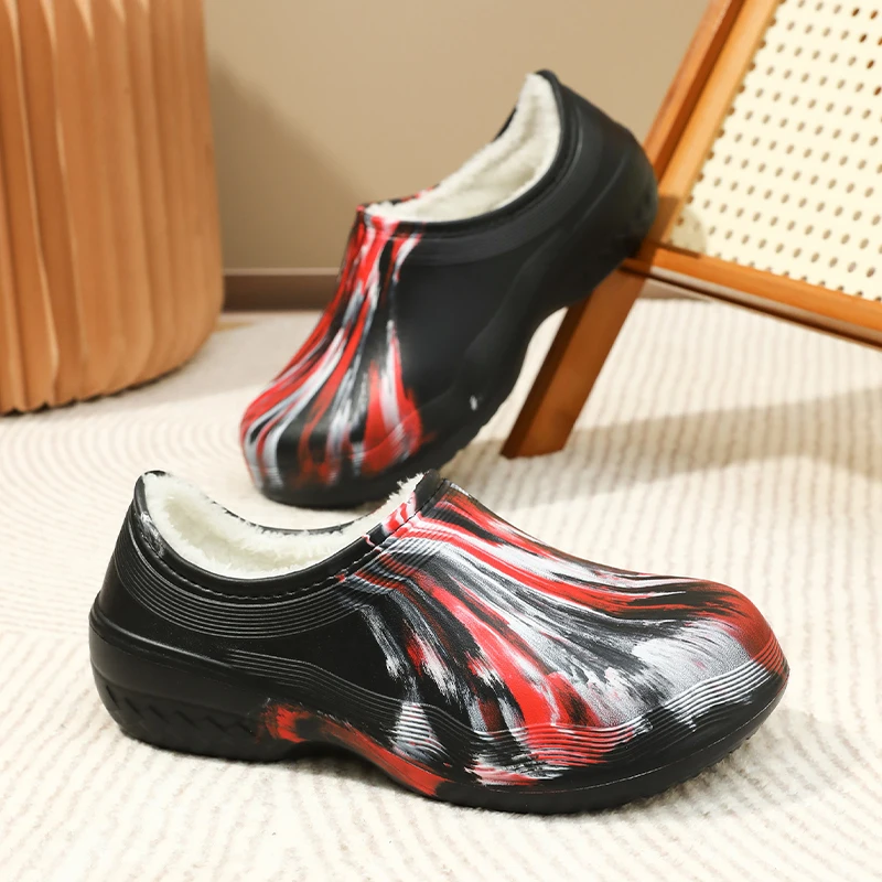 

MAEDEF 2025 Winter Warm Slippers for Men Non-Slip House Shoes Indoor Outdoor Anti-Skid Comfortable Thermal Fuzzy Lining Footwear