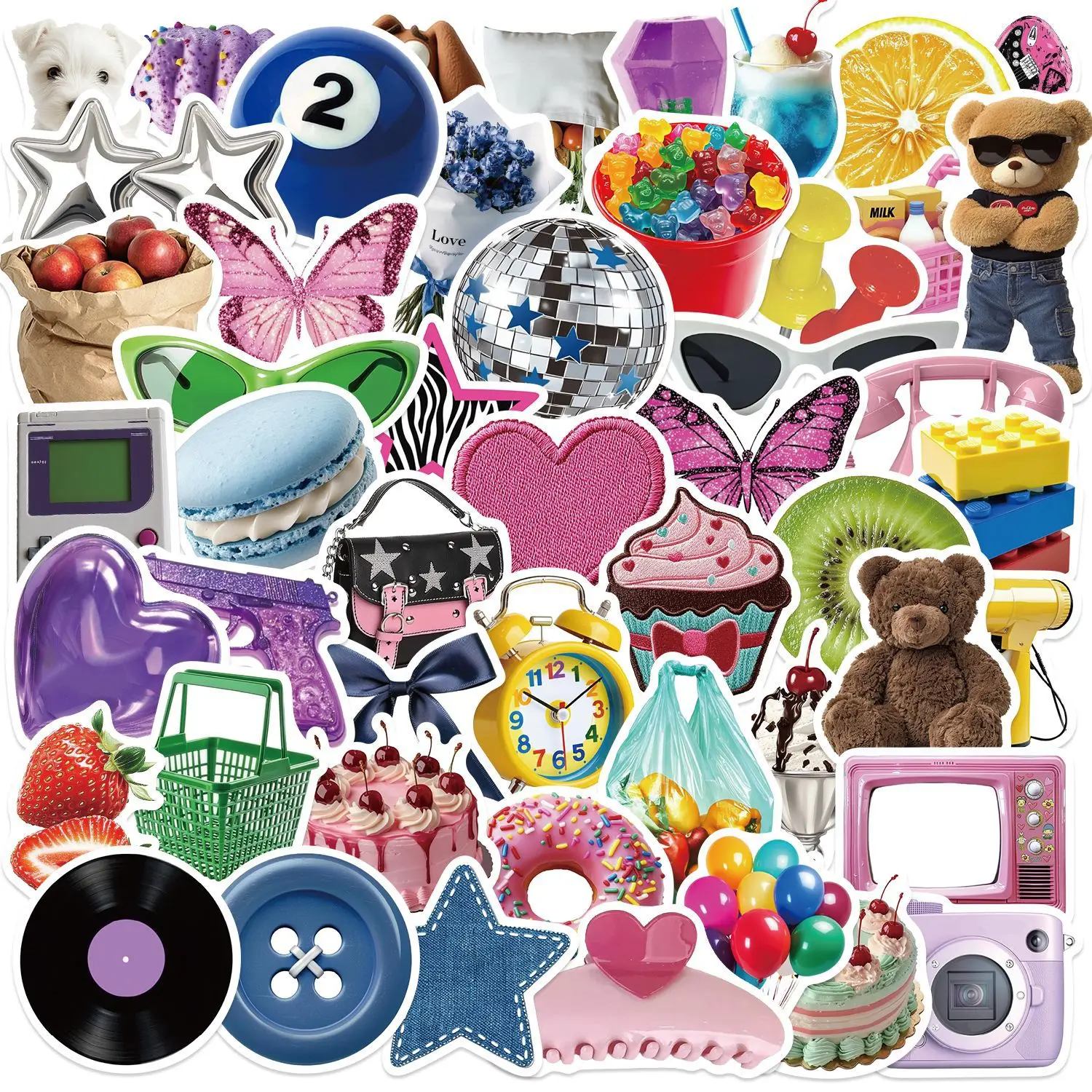 50PCS Y2K INS Ästhetik Graffiti Aufkleber DIY Telefon Gitarre Laptop Notebook Koffer Tasse Wasserdichte Aufkleber Aufkleber