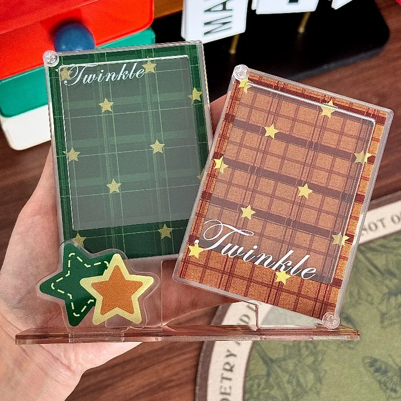 Weaving Dream Series Acrylic Photo Frame for Couple 3 Inch Kpop Card Sleeves Kawaii Photocard Holder Card Protective Case 2026 view 4