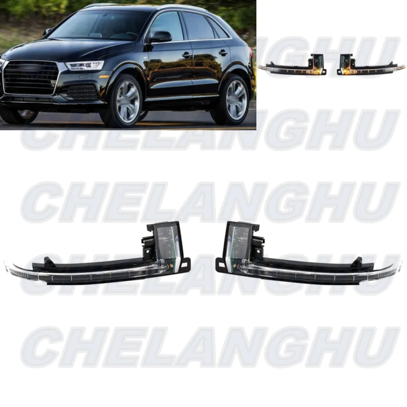 

For Audi A4 B8 / Q3 2012 2013 2014 2015 2016 2017 2018 Pair Left+Right LED Turn Signal Light Repeater Indicator Car accessories