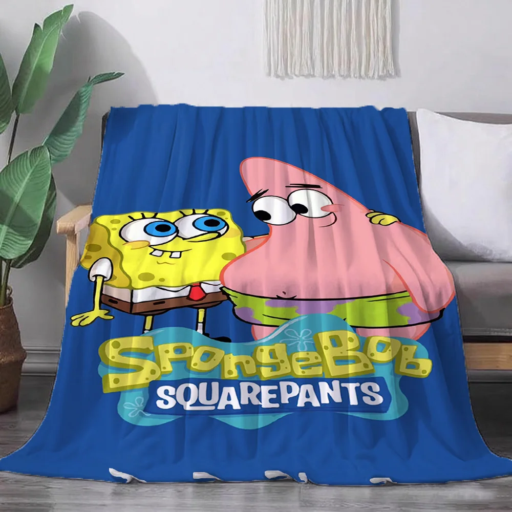 Überwurfdecke für Sofadecken Kawaii S-SpongeBob Camping-Tagesdecken und Bettdecken Tagesdecke auf dem Bett Sommerdecke Anime
