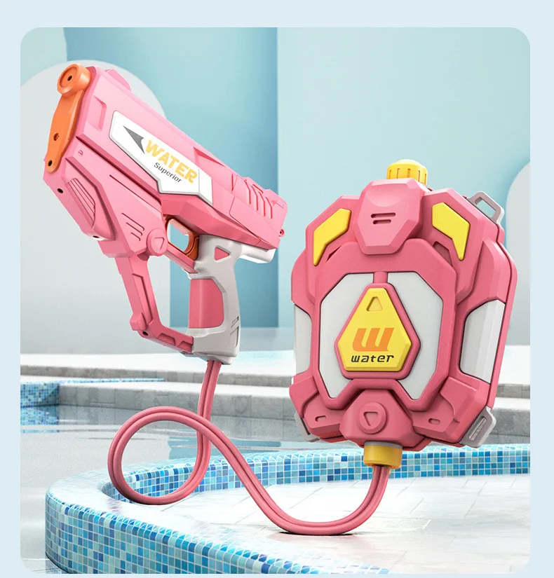 자동 흡입 전기 물총 물총 슈팅 장난감 전체 자동 여름 촬영 해변 야외 재미 물병 여름