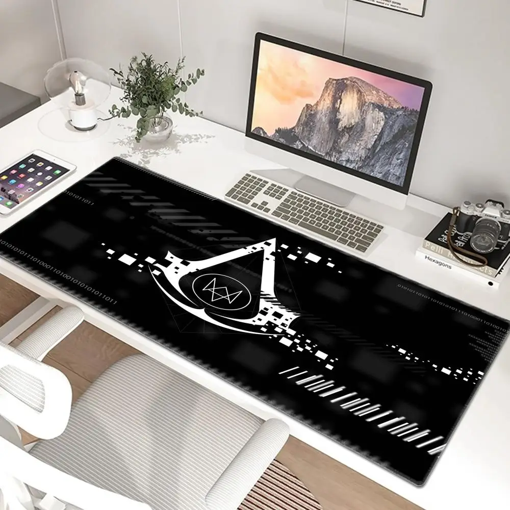 900x400mm Computer Gaming Mousepad A-Assassin S -Creed Lock Edge Thicken Keyboard Office PC Accessories Rubber Cabinet Desk Mats