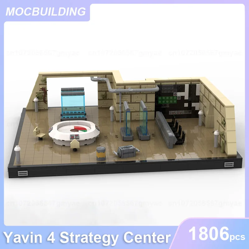 Yavin 4 Strategy Center & Rebel Equipments Model MOC Building Blocks DIY Assemble Bricks Architecture Display Collect Toys Gifts