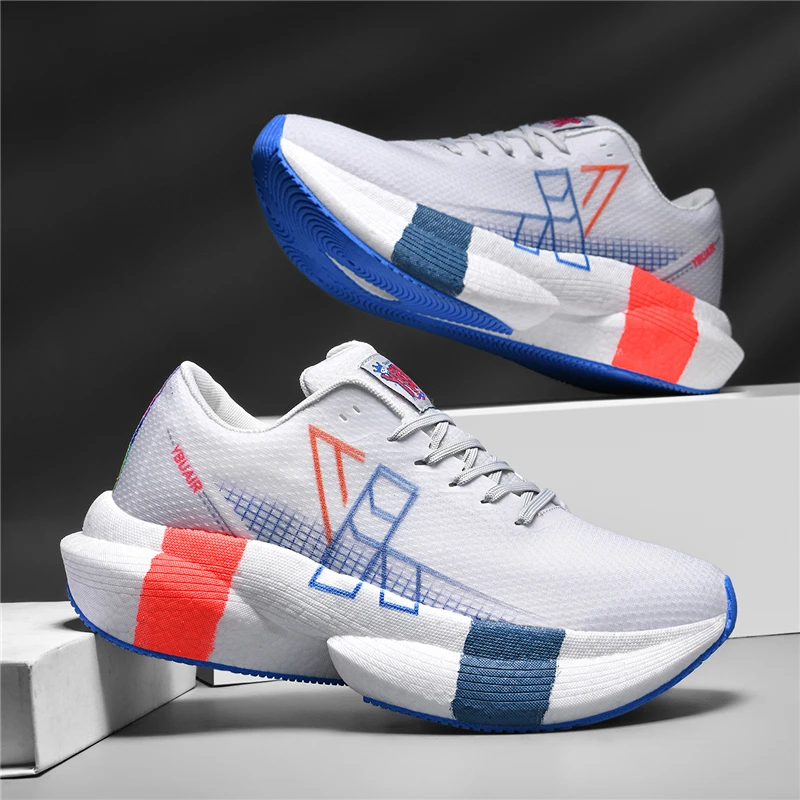 

Мужские повседневные кроссовки * углеродная пластина, спортивная обувь для бега, студенческая спортивная обувь для бега для женщин, дышащая тренировочная обувь для легкой атлетики, черные 36-4