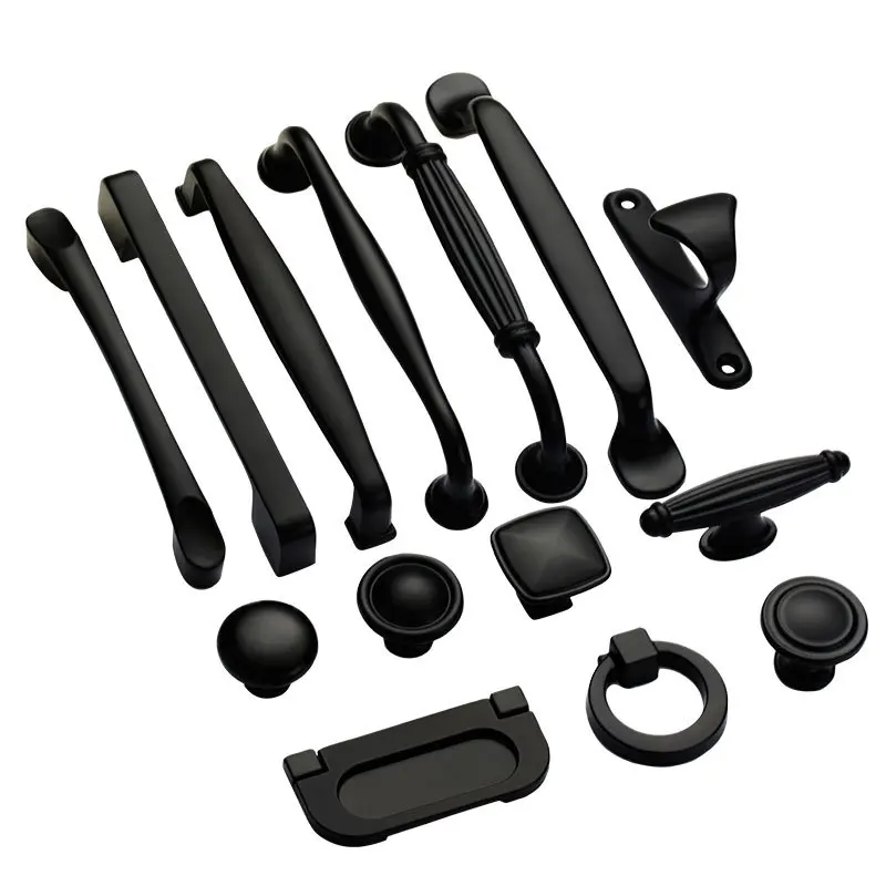 Durable Black Handles for Furniture Cabinet Knobs and Handles Kitchen Handles Drawer Knobs Cabinet Pulls Cupboard Handles Knobs