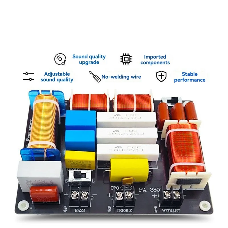 A99E-3 Way 800W High Power Multi Speaker High Medium Low 3 Way Frequency Converter Adjustable Frequency Divider
