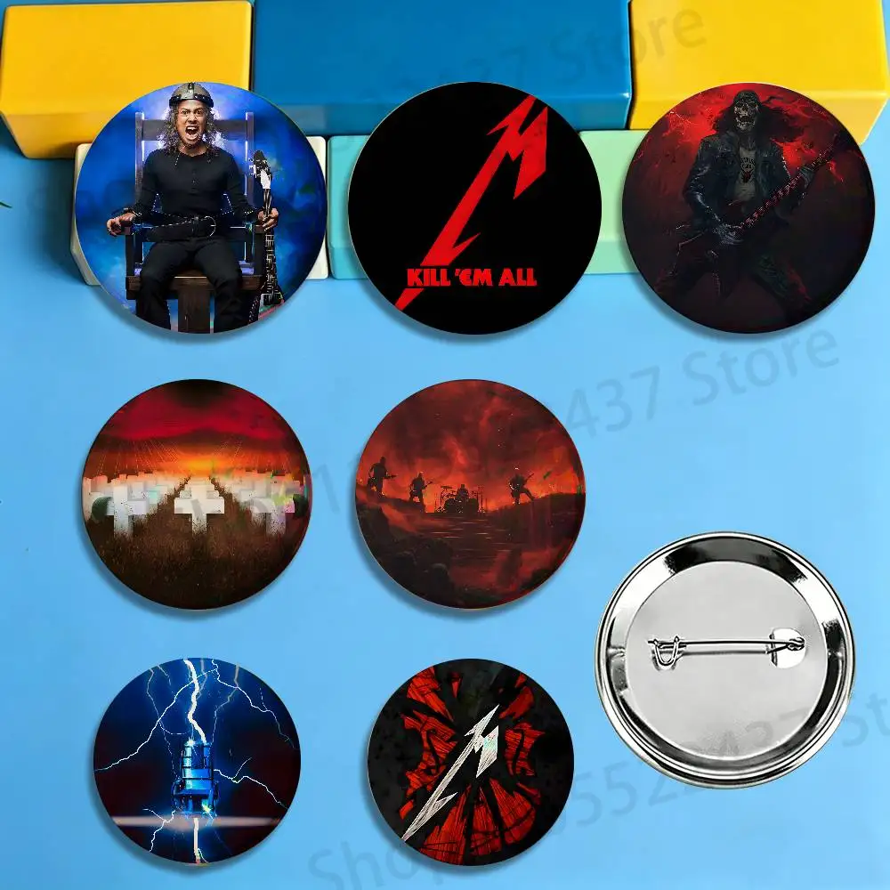 Master of P-Puppets M72 M-Metallica Brooches for Bag Decor Jewelry Accessories Gift 25/32/44/58/75mm Round Cartoon Badges