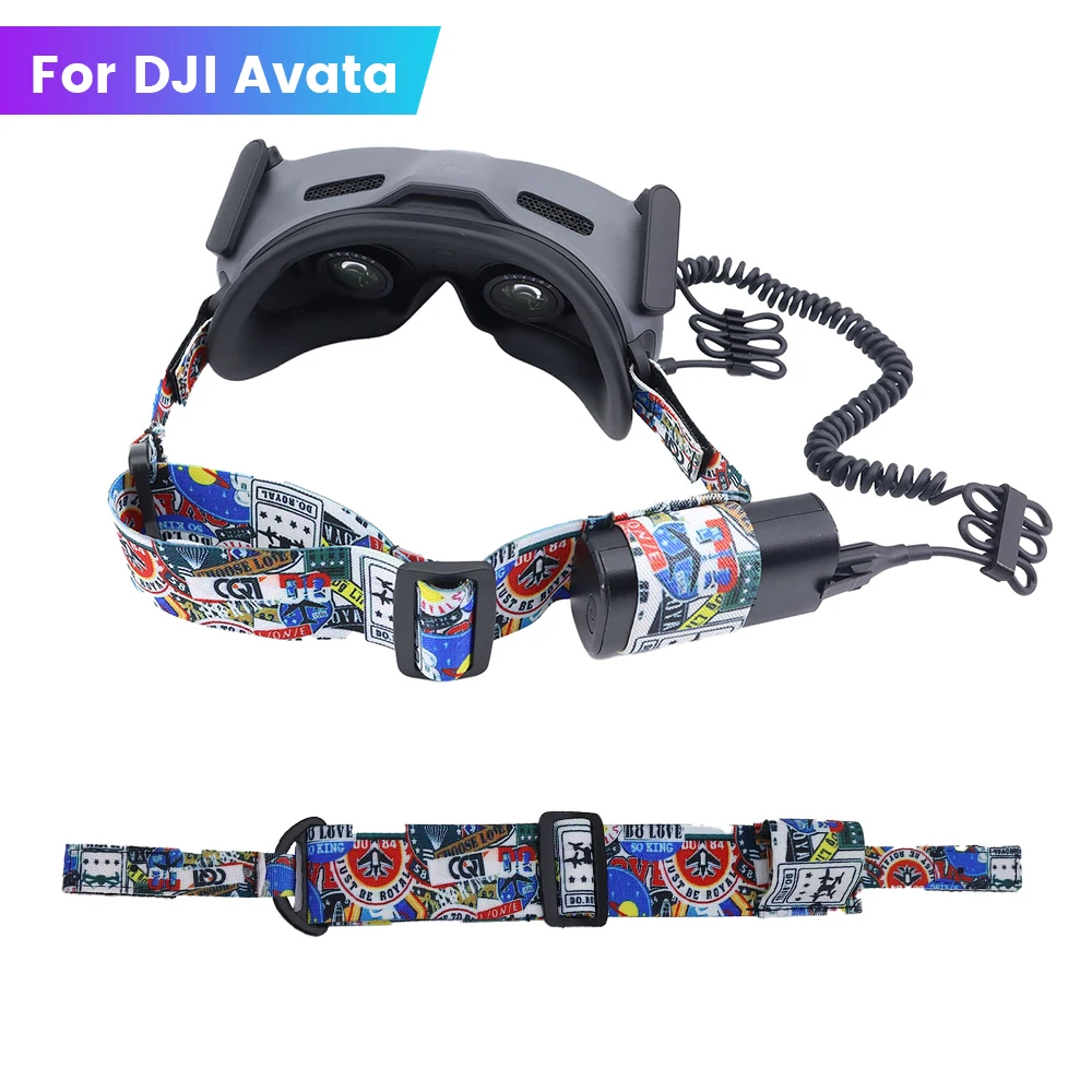 Googles 2ヘッドバンド用バッテリークリップホルダー,調節可能なヘッドバンド,カラー,ケーブルマネージャー,djiavata vr,ゴーグル用