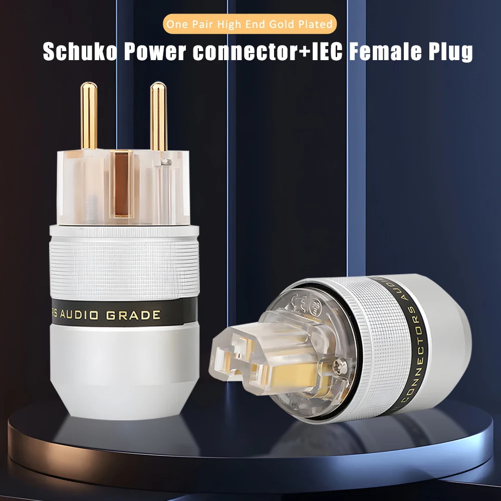 HIFI IEC หัวต่อตัวเมียแจ็คขั้วต่อสายไฟกระแสสลับ15A สายไฟหลัก EU/US ออดิโอไฟล์ DIY