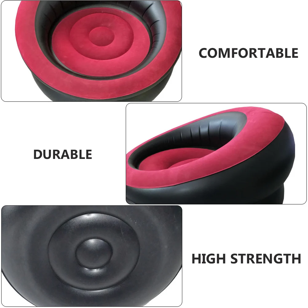 

Inflatable Sofa Lazy Couch Foldable Stool PVC Seat Outdoor Camping Hiking Convertible Bed High Strength Material Comfortable