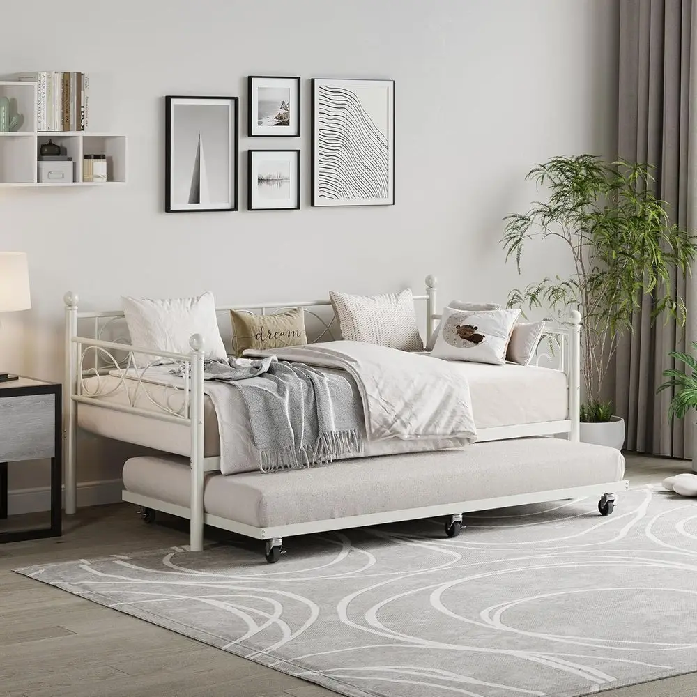 Twin Size White Met…