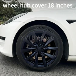 4PCS for Tesla Model 3 Hub Caps Performance Replacement Wheel Cover 18 Inch Automobile Full Rim Cover Accessories for 2017-2023