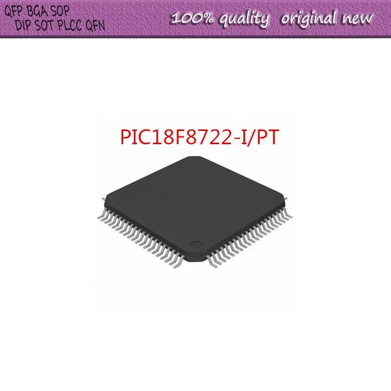 

NEW 1PCS/LOT PIC18F8722-I/PT PIC18F8722-I PIC18F8722 18F8722-I/PT LQFP-80