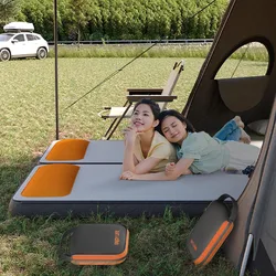 Sofá cama inflable para parejas, cama plegable de aire para acampar al aire libre, relajación romántica para interiores y playa