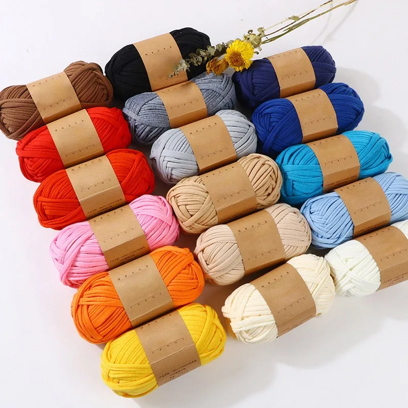 The Cloth Line Yarn Crochet Knitting Yarn For Beginners With Easy To See Stitches Worsted Medium Cotton Nylon Blend Diy Yarn