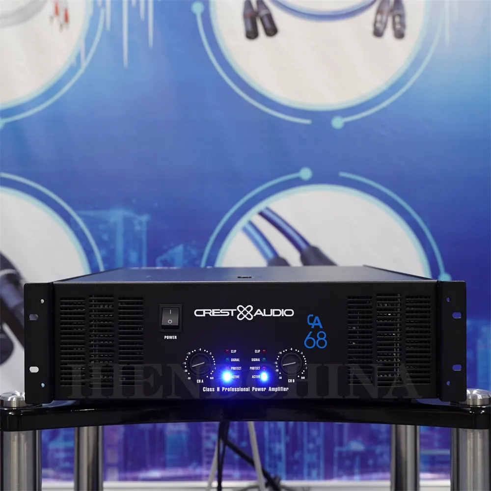 CA68 Professional Power Amp Pure Power Amplifier 2channels (3u) KTV/Stage/Home Entertainment KTV 8Ohm/2900w*2/4Ohm 5800W*2