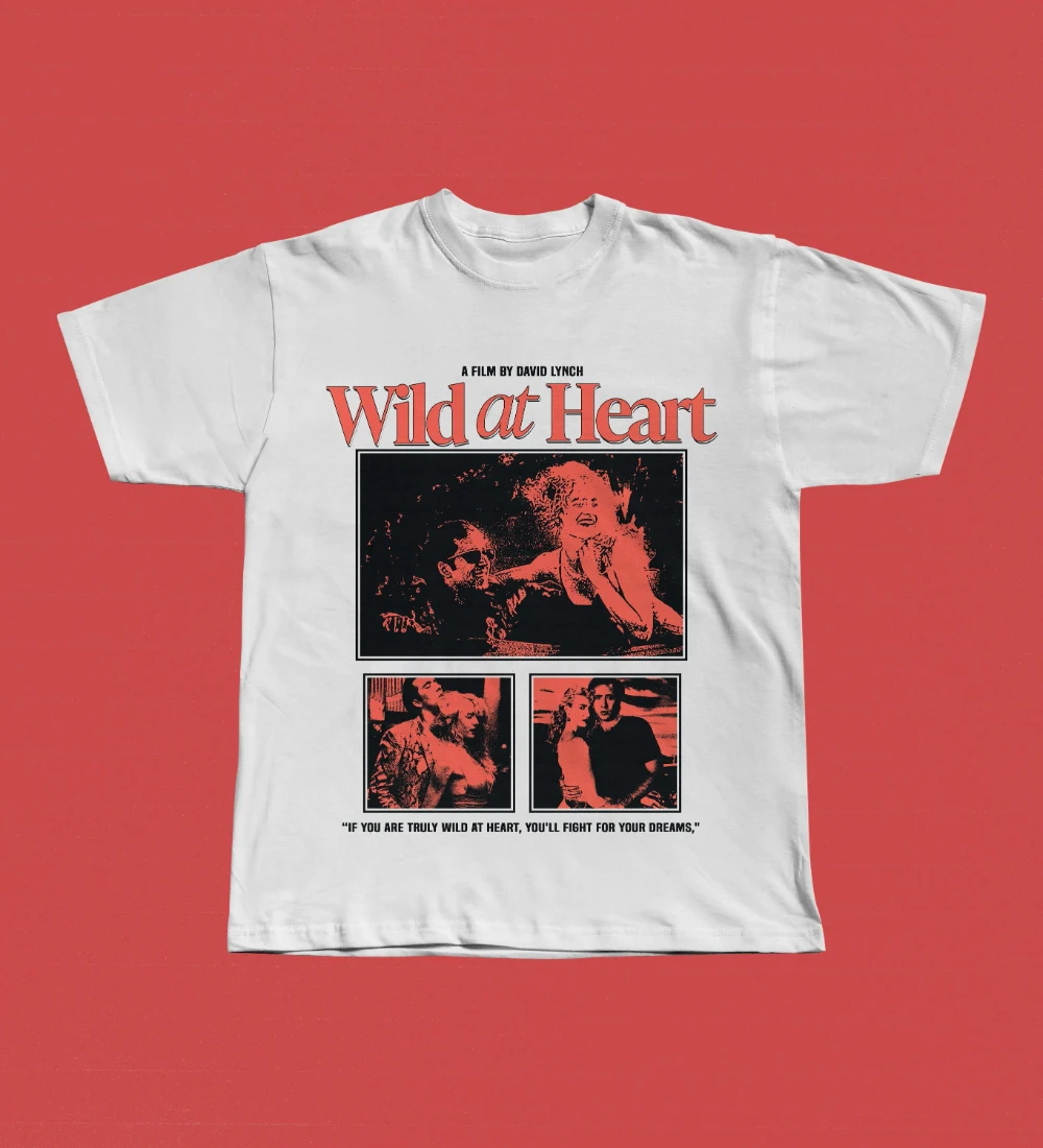 Wild Heart T-shirt - David Lynch Classic Movie T-shirt - A Gift for Fans for Daily Casual Printed Short Sleeves
